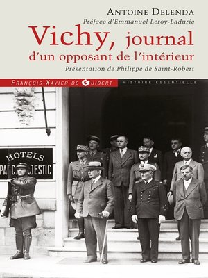 cover image of Vichy, journal d'un opposant de l'intérieur
